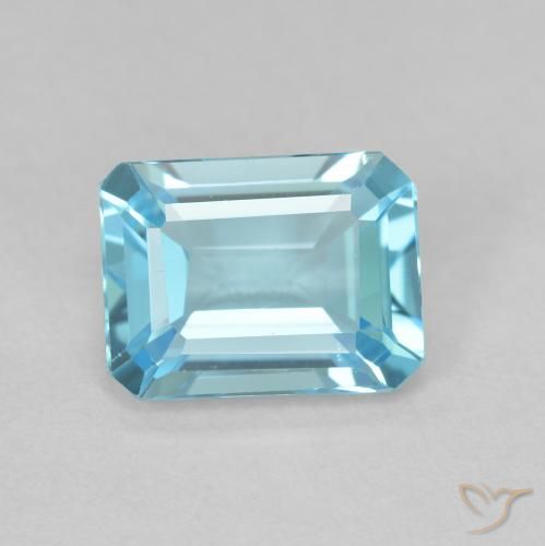 Topazio Azzurro naturale da 1.94 ct, Ottagonale / Taglio smeraldo, VVS-VS