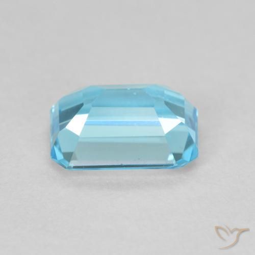 Topazio Blu svizzero naturale da 2.00 ct, Ottagonale / Taglio smeraldo, VVS-VS