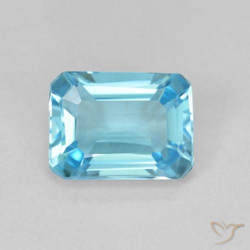 Topazio Azzurro cielo chiaro naturale da 1.91 ct, Ottagonale / Taglio smeraldo, VVS-VS