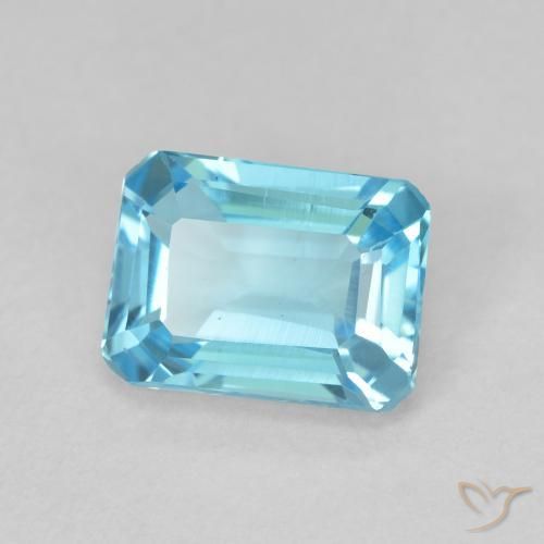 Topazio Azzurro cielo chiaro naturale da 1.91 ct, Ottagonale / Taglio smeraldo, VVS-VS