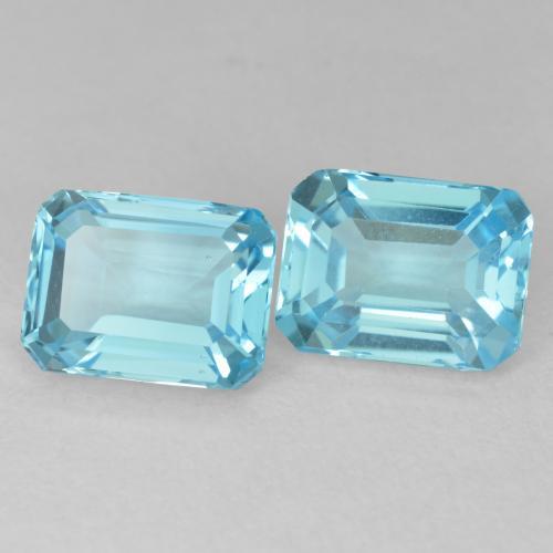 3.91ctw Naturale Blu svizzero Topazio, Taglio smeraldo, VVS-VS