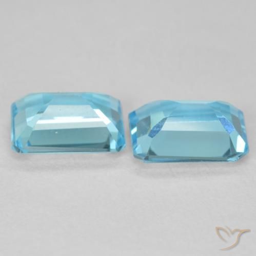 Gemme di Topazio Azzurro naturale da 3.60 ct, Ottagonale / Taglio smeraldo, VVS