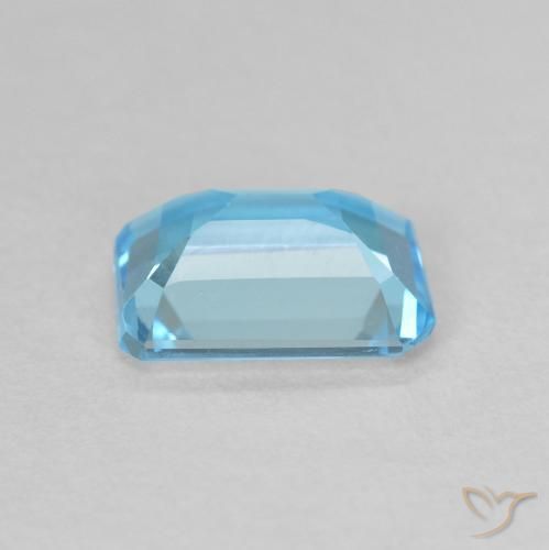 Topazio Blu svizzero naturale da 1.62 ct, Ottagonale / Taglio smeraldo, VVS