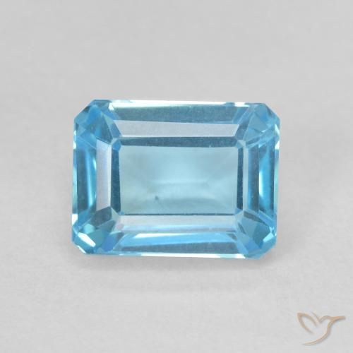 2.23ct Naturale Blu svizzero Topazio, Taglio smeraldo, VVS