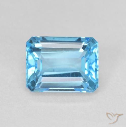 Topazio Blu svizzero naturale da 2.18 ct, Ottagonale / Taglio smeraldo, VVS