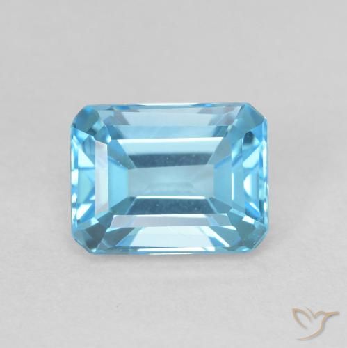 Topazio Blu svizzero naturale da 2.20 ct, Ottagonale / Taglio smeraldo, VVS