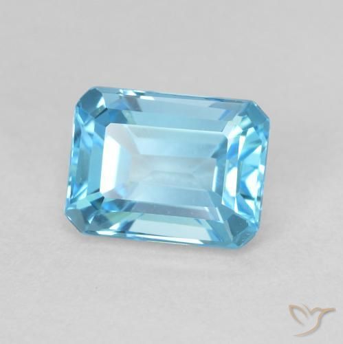 Topazio Blu svizzero naturale da 2.20 ct, Ottagonale / Taglio smeraldo, VVS