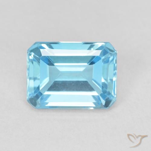 Topazio Blu svizzero naturale da 2.17 ct, Ottagonale / Taglio smeraldo, VVS