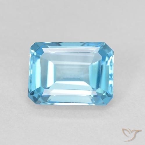 2.06ct Naturale Blu svizzero Topazio, Taglio smeraldo, VVS