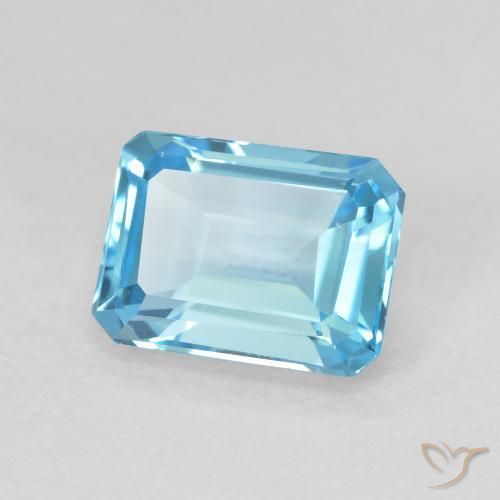 Topazio Blu svizzero naturale da 2.06 ct, Ottagonale / Taglio smeraldo, VVS