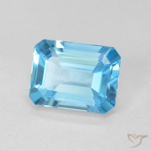 Topazio Blu svizzero naturale da 2.01 ct, Ottagonale / Taglio smeraldo, Traslucido
