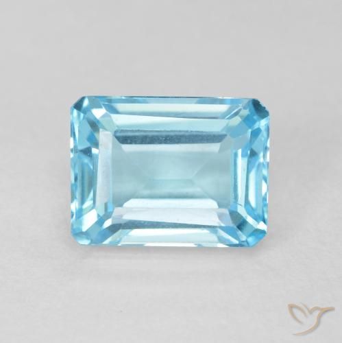 2.35ct Naturale Blu svizzero Topazio, Taglio smeraldo, VVS-VS