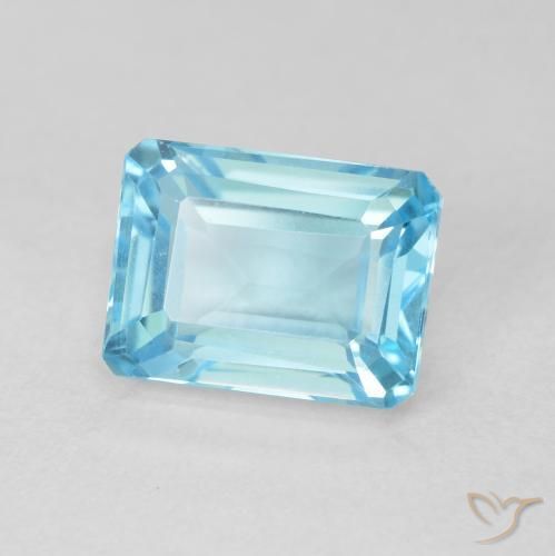 Topazio Blu svizzero naturale da 2.35 ct, Ottagonale / Taglio smeraldo, VVS-VS