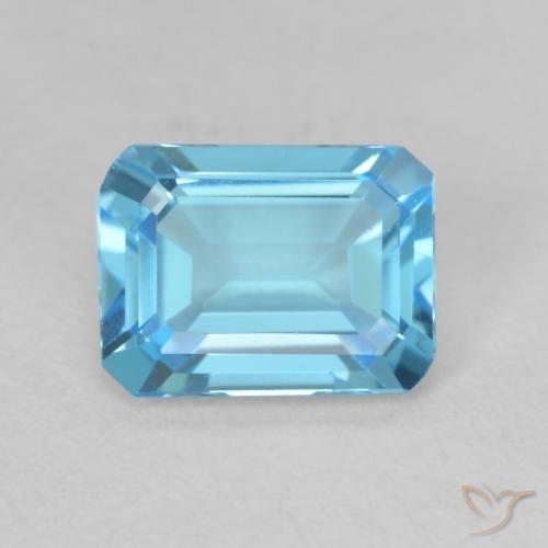 1.74ct Naturale Blu svizzero Topazio, Taglio smeraldo, VVS