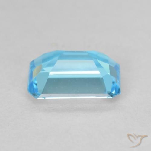 Topazio Blu svizzero naturale da 1.74 ct, Ottagonale / Taglio smeraldo, VVS