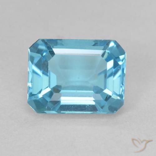 2.19ct Naturale Blu svizzero Topazio, Taglio smeraldo, VVS