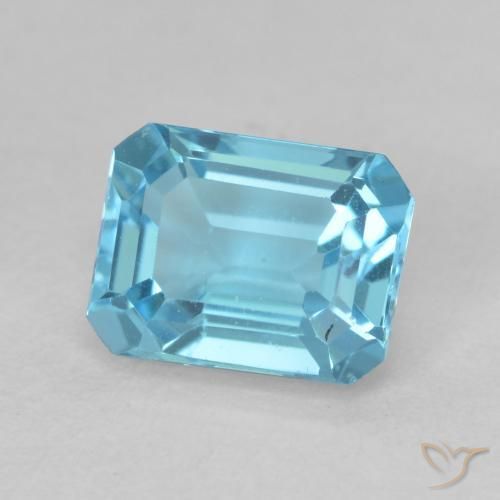 Topazio Blu svizzero naturale da 2.19 ct, Ottagonale / Taglio smeraldo, VVS
