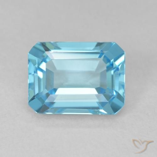 1.93ct Naturale Blu svizzero Topazio, Taglio smeraldo, VVS
