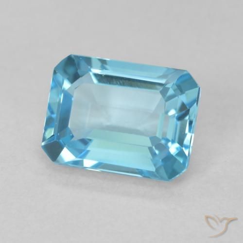 Topazio Blu svizzero naturale da 1.93 ct, Ottagonale / Taglio smeraldo, VVS