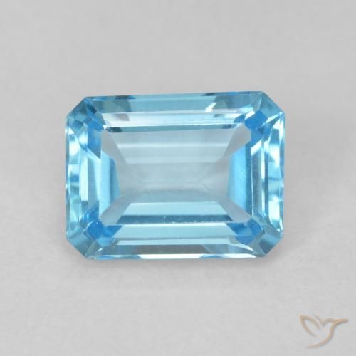 1.77ct Naturale Blu svizzero Topazio, Taglio smeraldo, VVS