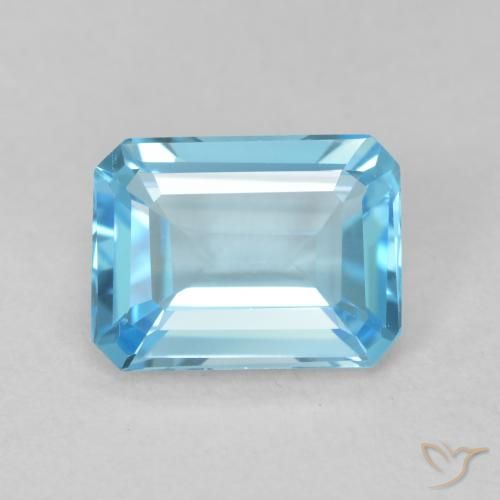 1.75ct Naturale Blu svizzero Topazio, Taglio smeraldo, VVS