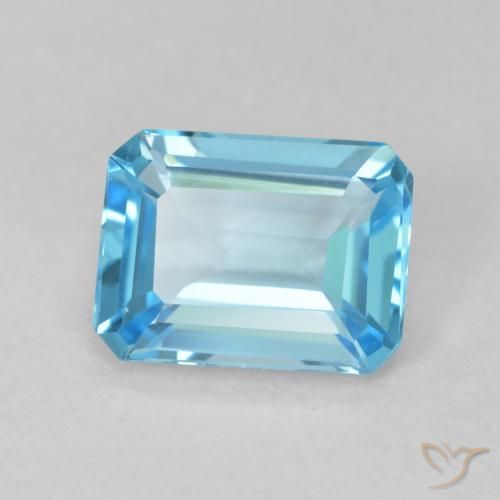 Topazio Blu svizzero naturale da 1.75 ct, Ottagonale / Taglio smeraldo, VVS