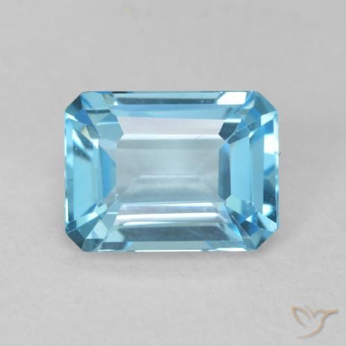 1.91ct Naturale Blu svizzero Topazio, Taglio smeraldo, VVS