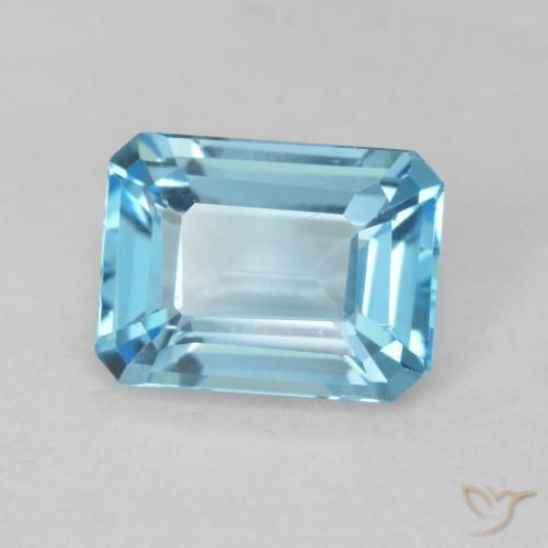 Topazio Blu svizzero naturale da 1.91 ct, Ottagonale / Taglio smeraldo, VVS