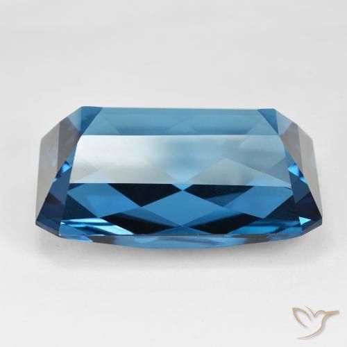 Topazio Blu London naturale da 125.41 ct, Ottagonale / Taglio smeraldo, VVS