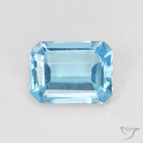 Topazio Blu Maya profondo naturale da 1.80 ct, Ottagonale / Taglio smeraldo, VVS