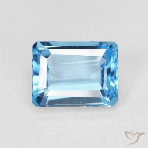 2.31ct Naturale Blu svizzero Topazio, Taglio smeraldo, VVS