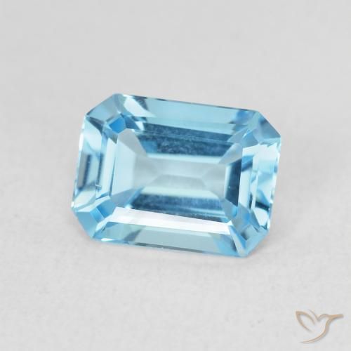 Topazio Blu Maya profondo naturale da 1.79 ct, Ottagonale / Taglio smeraldo, VVS