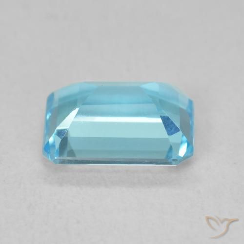 Topazio Blu svizzero naturale da 1.90 ct, Ottagonale / Taglio smeraldo, VVS-VS