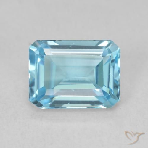2.07ct Naturale Blu svizzero Topazio, Taglio smeraldo, VS