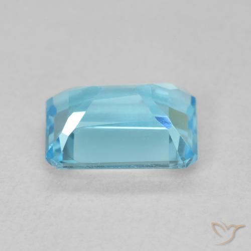 Topazio Blu svizzero naturale da 1.90 ct, Ottagonale / Taglio smeraldo, VVS