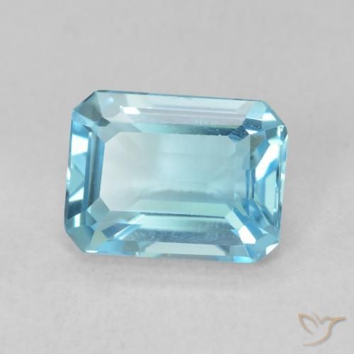 Topazio Blu svizzero naturale da 1.90 ct, Ottagonale / Taglio smeraldo, VVS