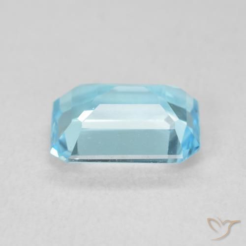 Topazio Blu svizzero naturale da 1.90 ct, Ottagonale / Taglio smeraldo, VVS