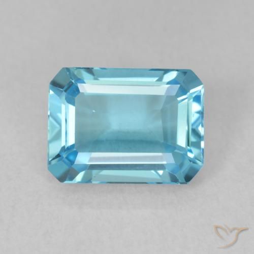 1.89ct Naturale Blu svizzero Topazio, Taglio smeraldo, VVS