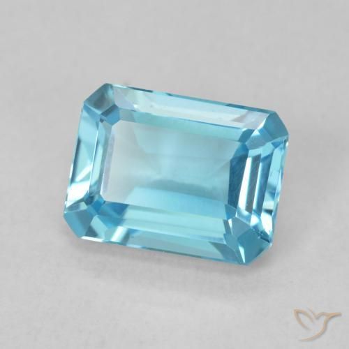 Topazio Blu svizzero naturale da 1.89 ct, Ottagonale / Taglio smeraldo, VVS