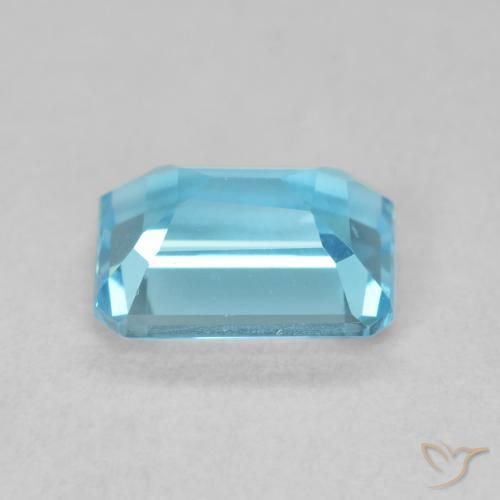 Topazio Blu svizzero naturale da 1.89 ct, Ottagonale / Taglio smeraldo, VVS