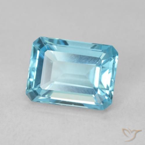 Topazio Blu svizzero naturale da 1.93 ct, Ottagonale / Taglio smeraldo, VVS