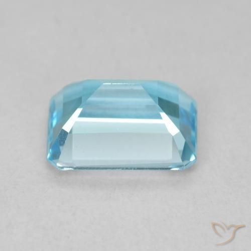 Topazio Blu svizzero naturale da 1.93 ct, Ottagonale / Taglio smeraldo, VVS