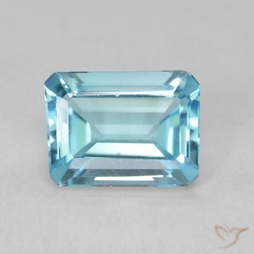 Topazio Blu svizzero naturale da 1.83 ct, Ottagonale / Taglio smeraldo, VVS