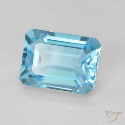 Topazio Blu svizzero naturale da 2.04 ct, Ottagonale / Taglio smeraldo, VVS