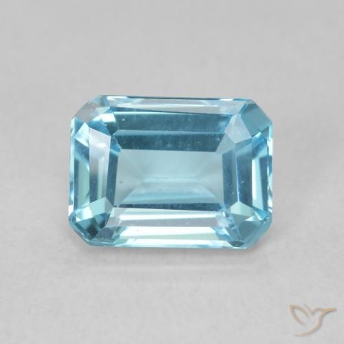1.78ct Naturale Blu svizzero Topazio, Taglio smeraldo, VVS