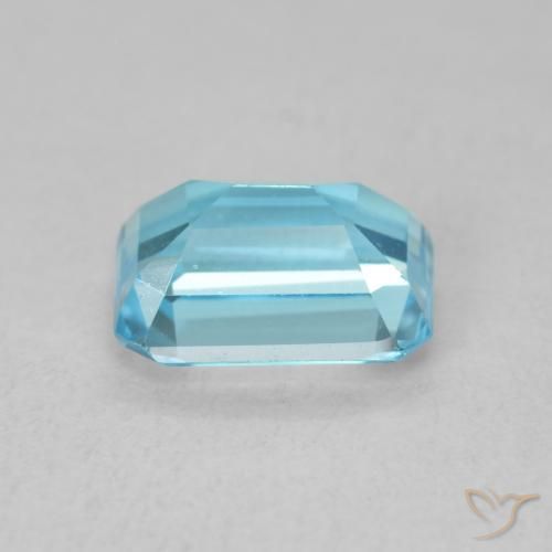 Topazio Blu svizzero naturale da 1.78 ct, Ottagonale / Taglio smeraldo, VVS