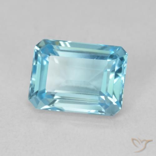 Topazio Blu svizzero naturale da 1.92 ct, Ottagonale / Taglio smeraldo, VVS