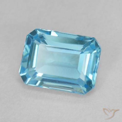 Topazio Blu svizzero naturale da 1.90 ct, Ottagonale / Taglio smeraldo, VVS