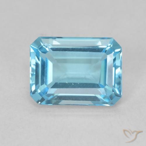 1.91ct Naturale Blu svizzero Topazio, Taglio smeraldo, VVS
