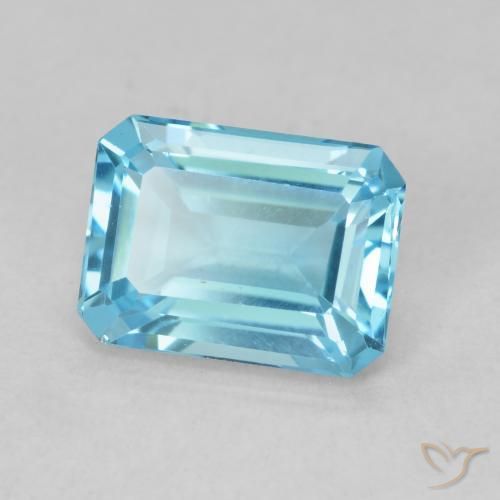 Topazio Blu svizzero naturale da 1.91 ct, Ottagonale / Taglio smeraldo, VVS